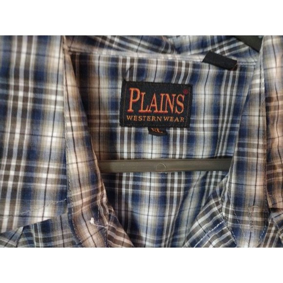 Men's‎ XL Plains Western Wear Long Sleeve Pearl Button Shirt - Picture 4 of 6